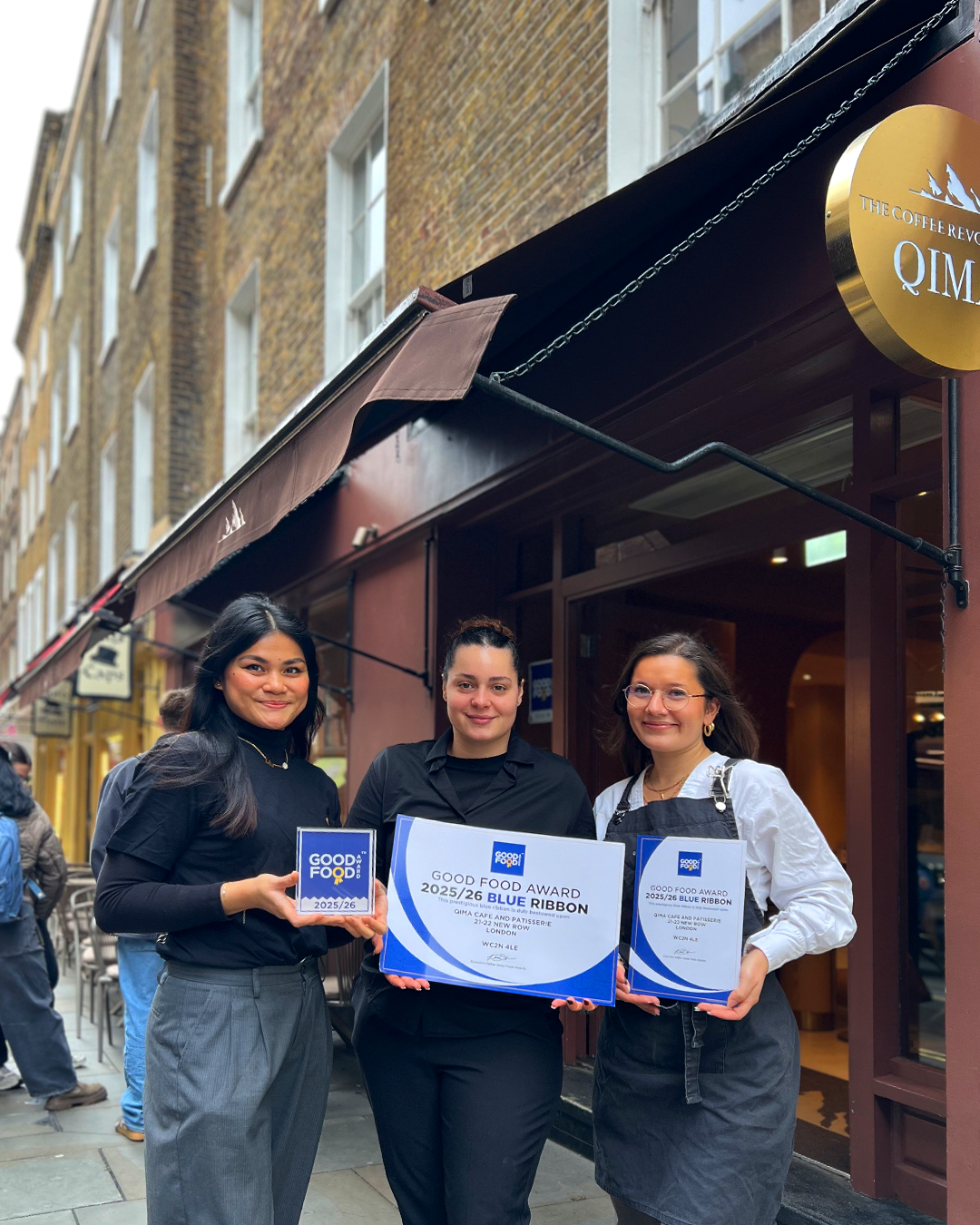 Qima Café Covent Garden Wins the Good Food Award Blue Ribbon 2025/26