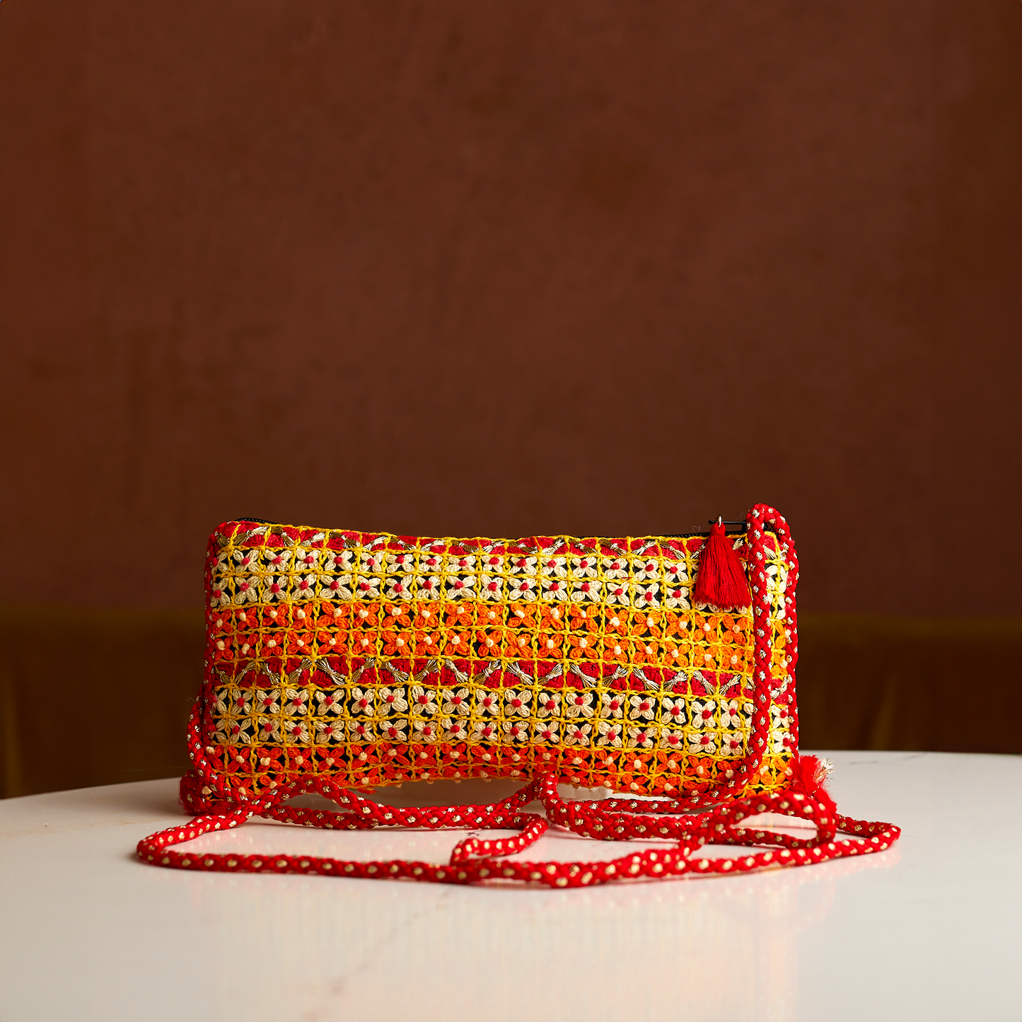 Hand Embroidered Rectangular Pouches