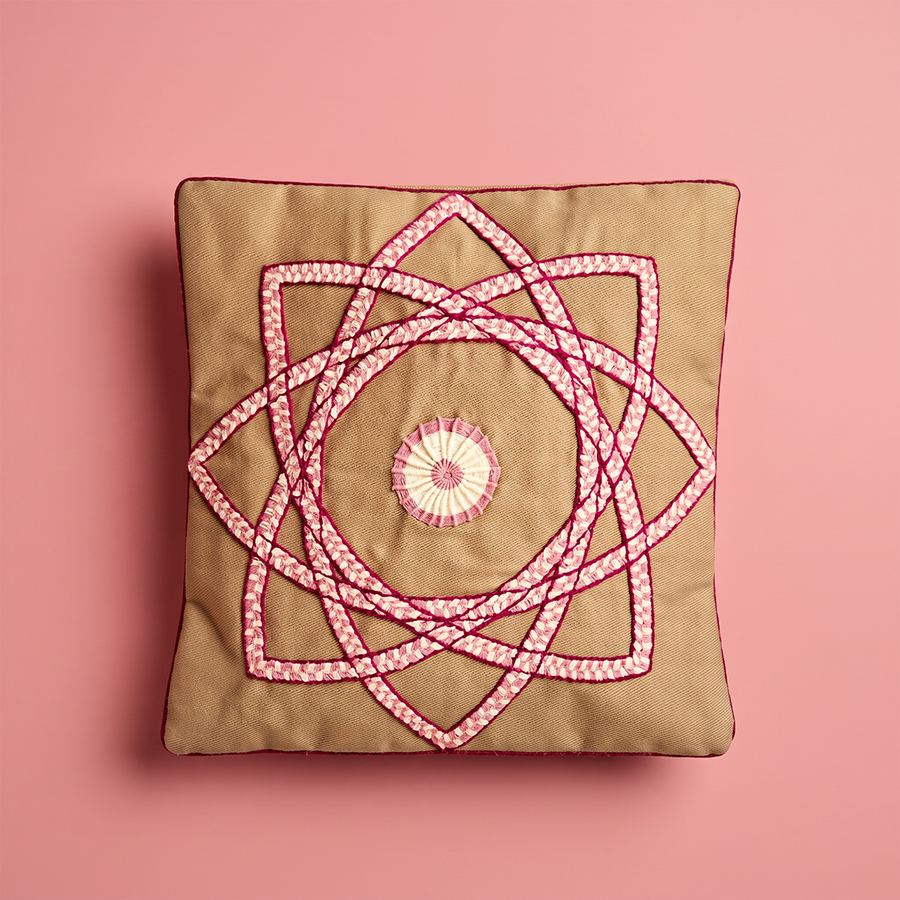 Hand-Embroidered Cushion Cover by Rodayna
