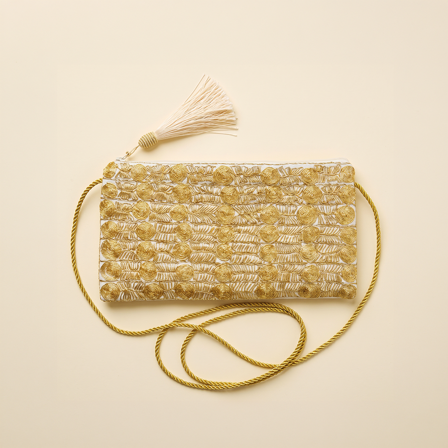 Hand-Embroidered Pouch by Lowtfiyah